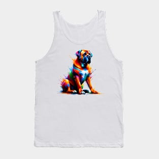 Colorful Tosa in Splashed Paint Art Style Tank Top